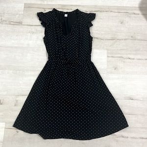 Old Navy dress. Black and white polka dots.